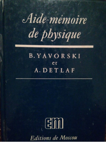 B. Yavorski - Aidememoire de physique - 1986 - Cartonata