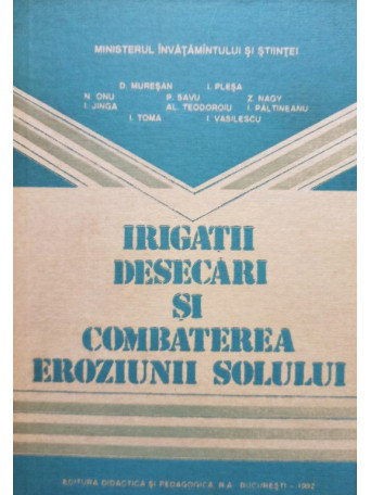 Irigatii, desecari si combaterea eroziunii solului