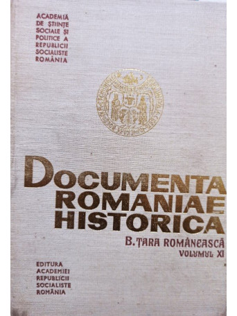 Documenta Romaniae historica, vol. XI