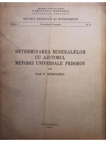 Determinarea mineralelor cu ajutorul metodei universale Fedorov