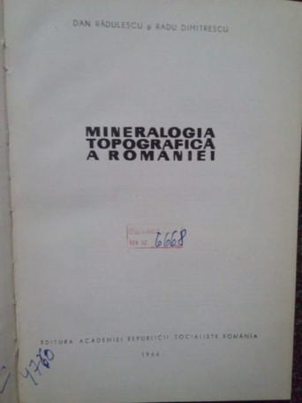 Mineralogia topografica a Romaniei