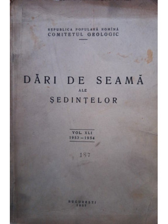 brosata - Dari de seama ale sedintelor, vol. XLI - 1957 - brosata