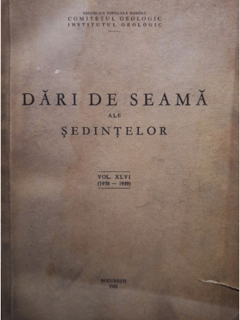 brosata - Dari de seama ale sedintelor, vol. XLVI - 1962 - brosata