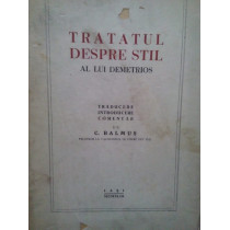 Tratatul despre stil (semnata Constantin Balmus)