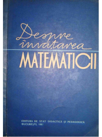Despre invatarea matematicii