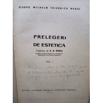 Prelegeri de estetica