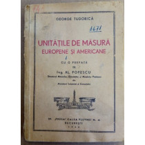 UNITATILE DE MASURA EUROPENE SI AMERICANE
