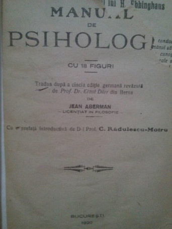 Manual de psihologie