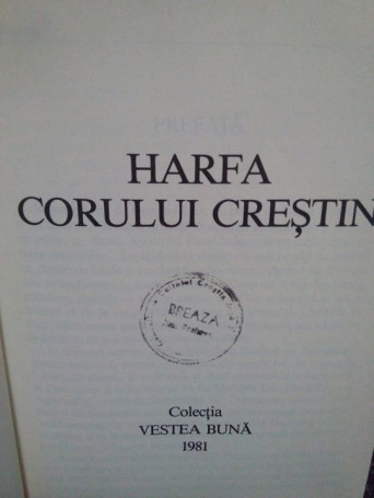 HARFA CORULUI CRESTIN