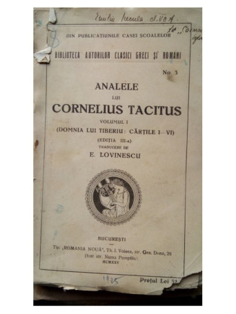 Analele lui Cornelius Tacitus: Domnia lui Tiberiu