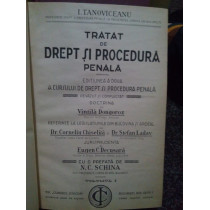 Tratat de drept si procedura penala, volumul I
