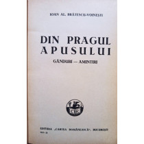 Din pragul apusului