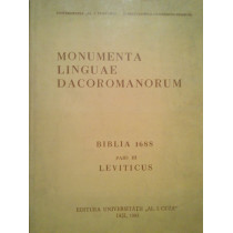 Monumenta linguae dacoromanorum, biblia 1688 pars III Leviticus (dedicatie)