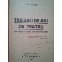 Treizeci de ani de teatru