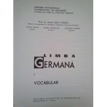 Limba germana, vol. 1 - Vocabular