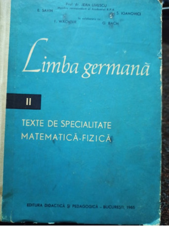Limba germana, vol. II
