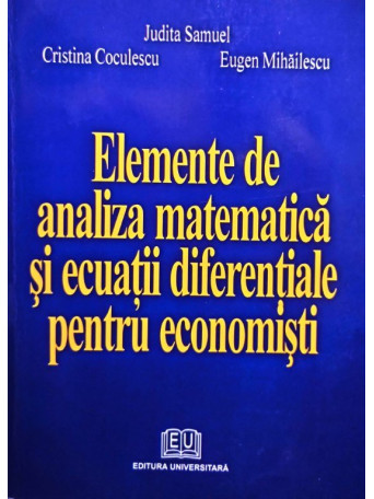 Elemente de analiza matematica si ecuatii diferentiale pentru economisti