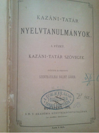Nyelvtanulmanyok