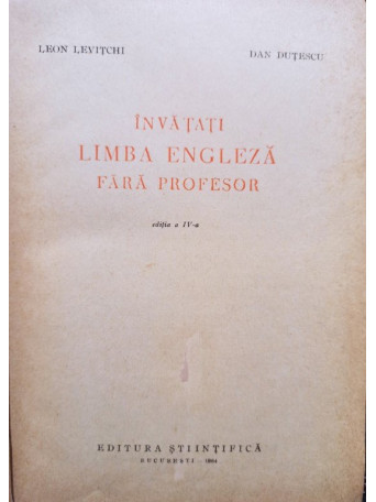 Leon Levitchi - Invatati limba engleza fara profesor - 1964 - Cartonata