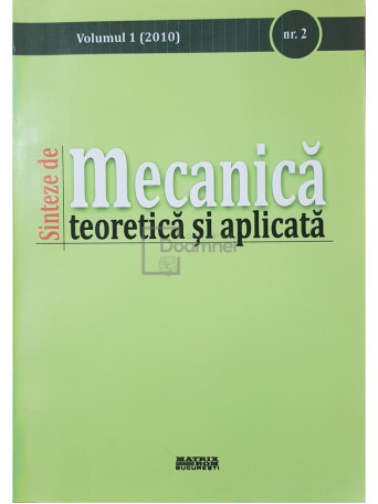 Sinteze de mecanica teoretica si aplicata - Brosata