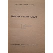 Probleme in teoria filtratiei