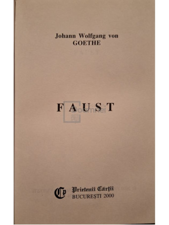 Johann Wolfgang von Goethe - Faust - 2000 - Cartonata