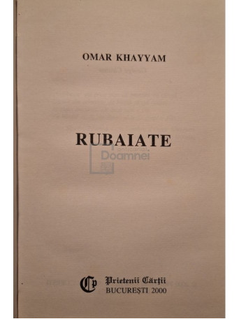 Omar Khayyam - Rubaiate - 2002 - Cartonata