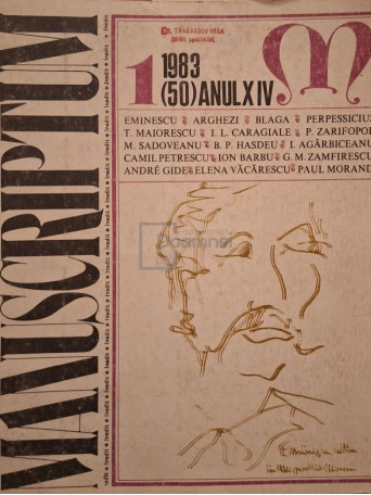 D. Panaitescu Perpessicius - Manuscriptum, nr. 1/1983 (50) anul XIV - 1983 - Brosata