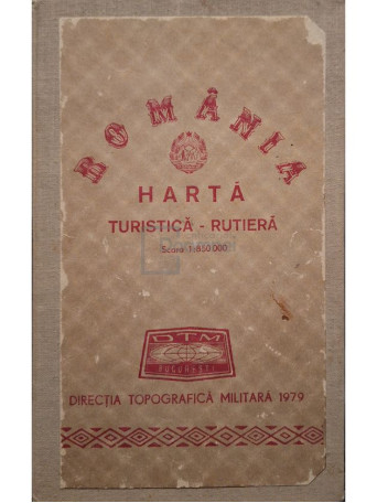 Romania - Harta turistica-rutiera - 1979 - Cartonata