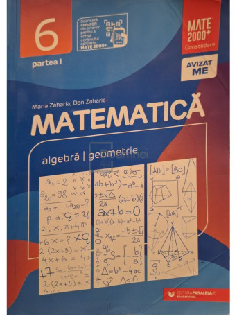 Maria Zaharia - Matematica - Algebra, geometrie pentru clasa a VI-a, partea 1 - 2023 - Brosata