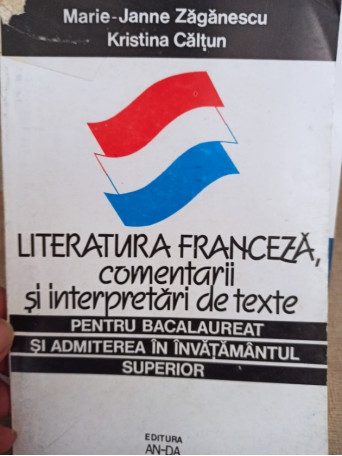 Literatura franceza, comentarii si interpretari de texte