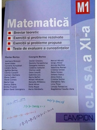Matematica M1 Clasa a XIa. Breviar teoretic