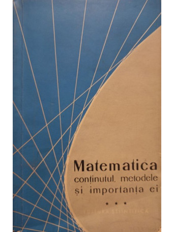 Continutul, metodele si importanta ei, vol. III