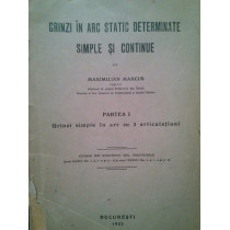 Grinzi in arc static determinate simple si continue