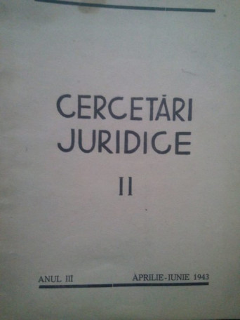 Cercetari juridice vol. II