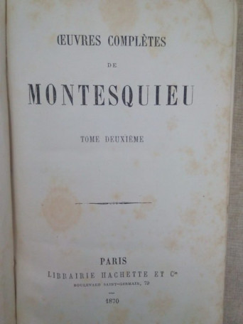 Oeuvres completes, tome deuxieme