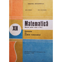 Matematica - Manual pentru clasa a XIIa