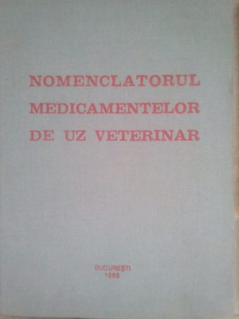 Nomenclatorul medicamentelor de uz veterinar