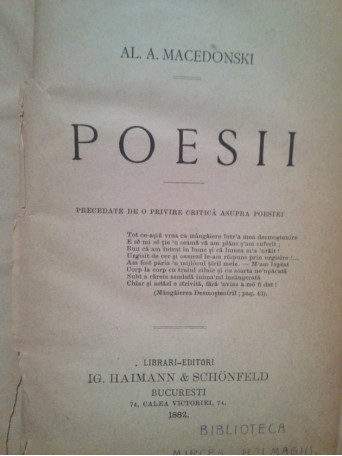 Poesii, editita I
