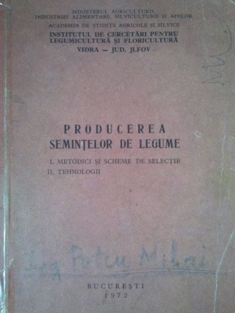 Producerea semintelor de legume