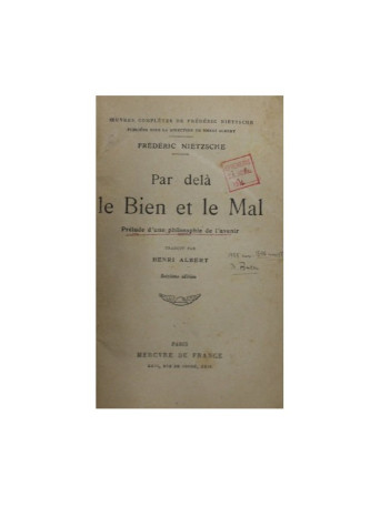 Par dela le Bien et le Mal
