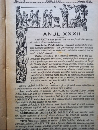 nr. 12, anul XXXII, martie 1932