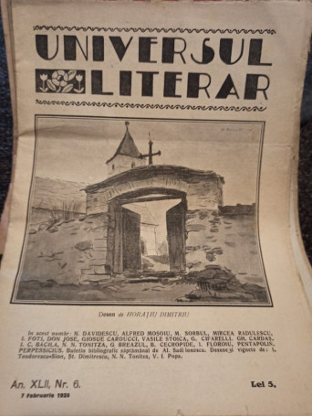 Revista Universul Literar, anul XLII, nr. 6 - 7 Februarie 1926
