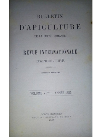Revue internationale d'apiculture volumul 7