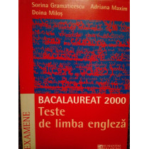Teste de limba engleza. Bacalaureat 2000