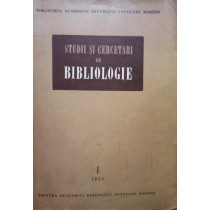 Studii si cercetari de bibliologie, vol. 1