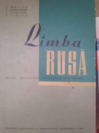 Limba rusa pentru facultatile institutelor agronomice