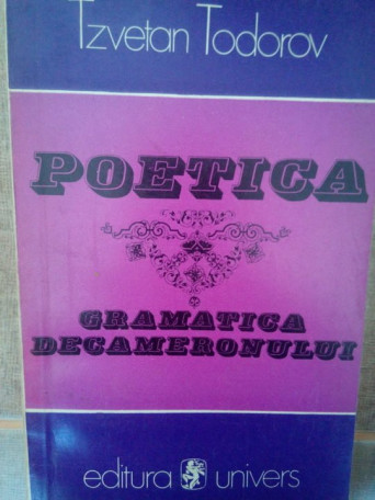 Poetica. Gramatica decameronului