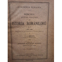 Memoriu asupra perioadei din istoria romaniloru de la 1774 1786