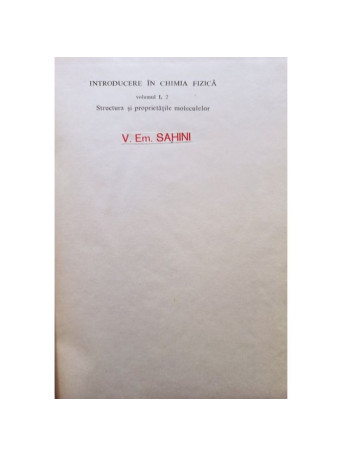 Introducere in chimia fizica, vol. I, part. 2